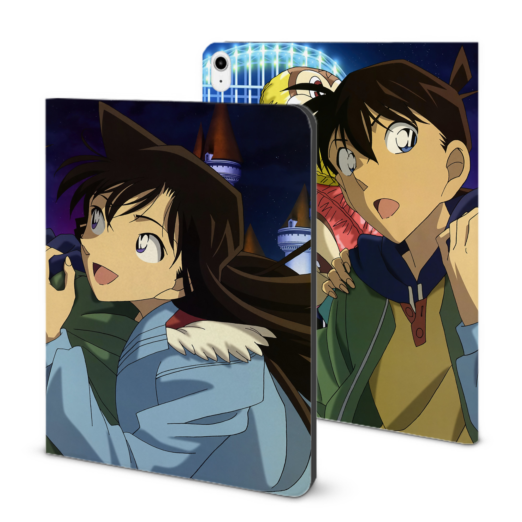 （画像用） 名探偵コナン Detective Conan IPadケース ペンホルダー付き ブックスタイルデザイン